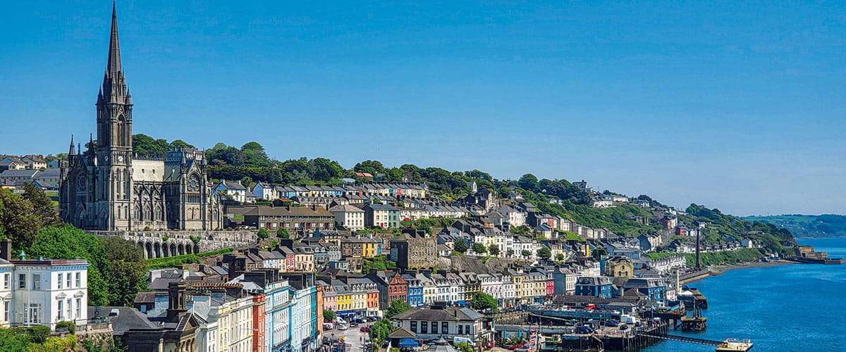 Cobh Cathedral overlooking the harbour, Ireland